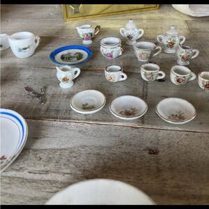 Antique hand painted Miniature Tea Set lot (36 pieces) made in occupied Japan